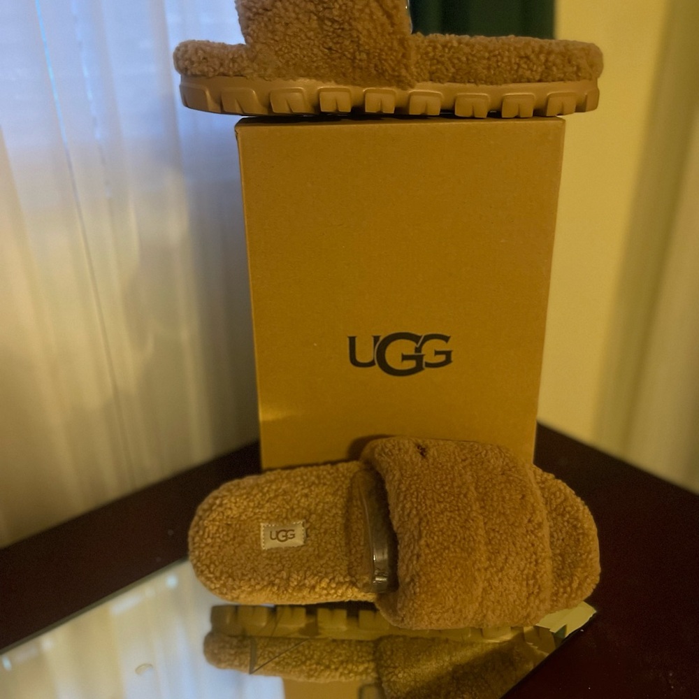 UGG Chestnut Fleece Slides